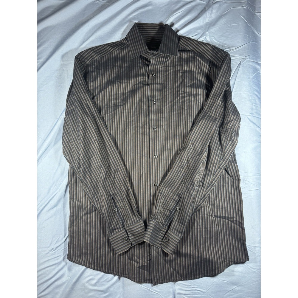 Zanella Men's Striped Long Sleeve Button Up Size XL Made In Italy